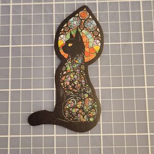 10/$10 Sticker Stained Glass Black Cat Theme Wicca Witchy Goth